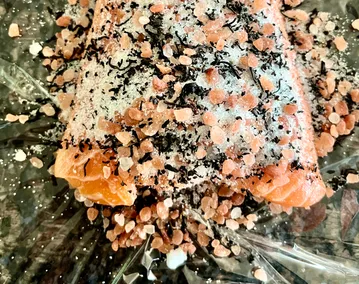 Photograph from Recipe: Oolong Tea-Cured Salmon
