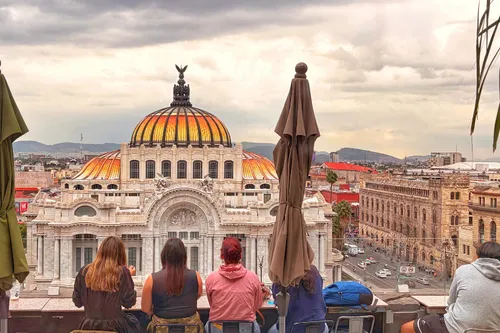 Grab a Table, or Rather a Stool, Above Bellas Artes