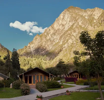 Cabins beneath the ridge
