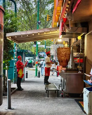 Preparing Trompo Meat