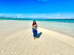 Out on the sandbank at low tide