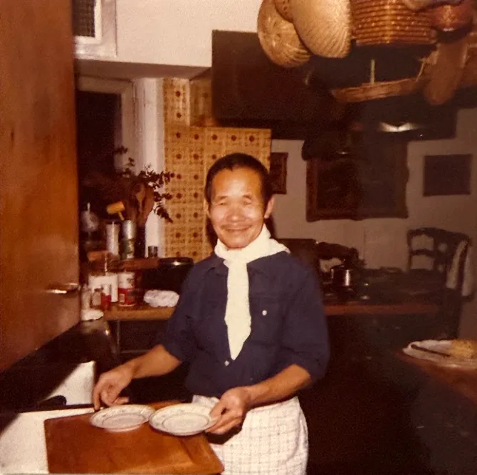 Giap in our kitchen in New York