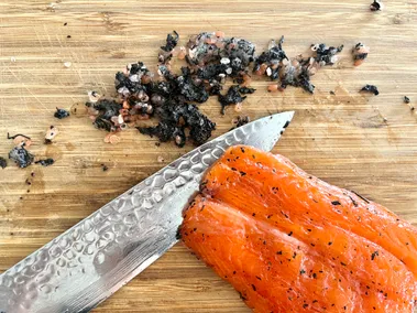 Photograph from Recipe: Oolong Tea-Cured Salmon