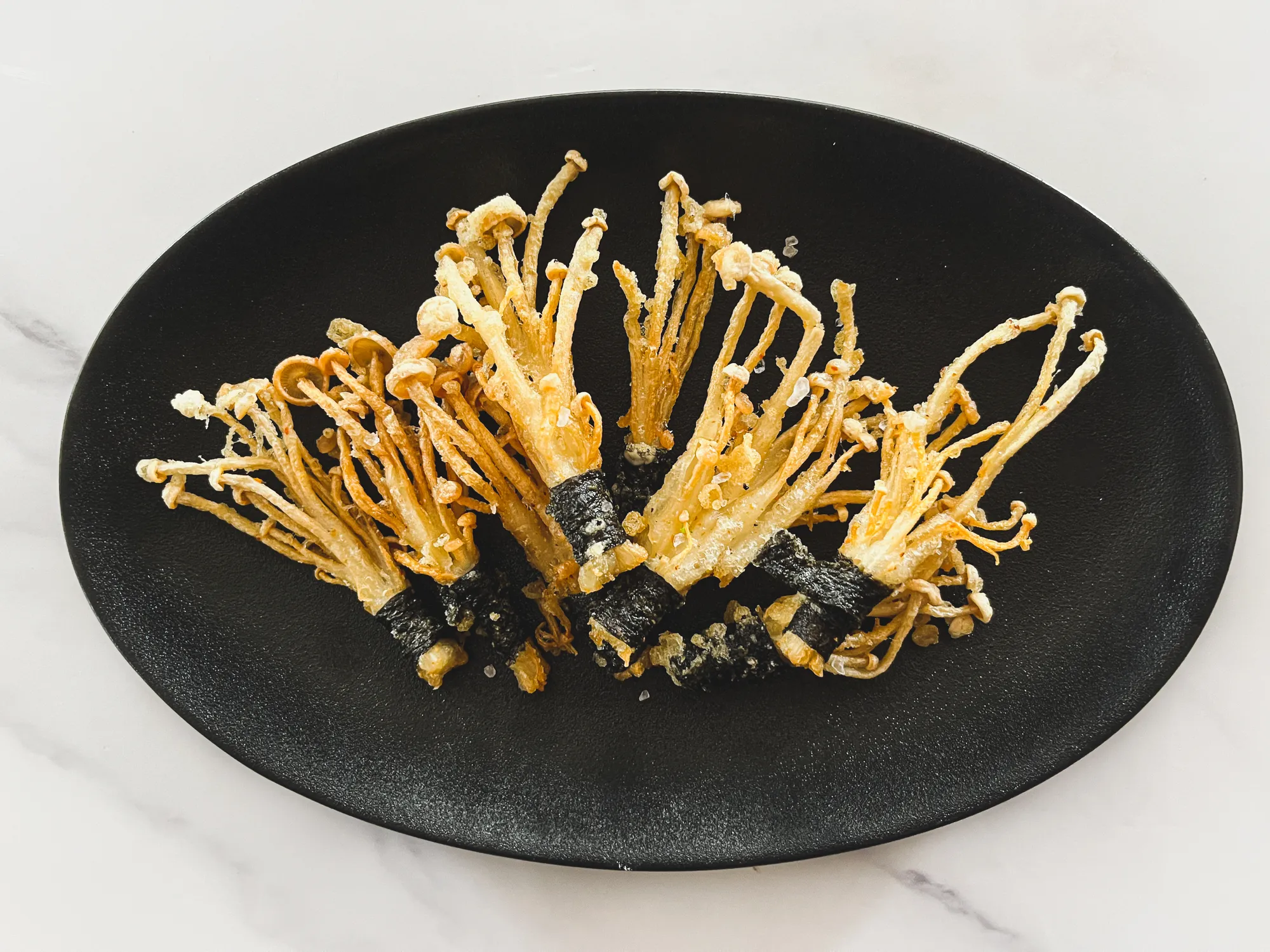 Crispy Fried Enoki Mushroms