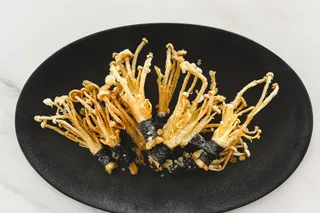 Crispy Fried Enoki Mushroms