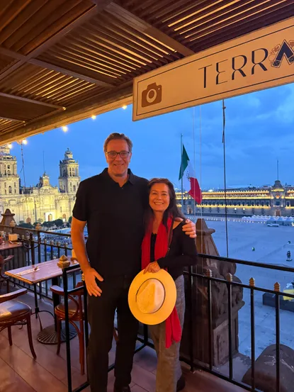 Photograph from A Table Above the Zócalo via 20,000 Pieces of Colored Glass- The Gran Hotel