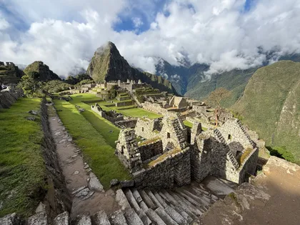 Machu Picchu, first light on the terraces
