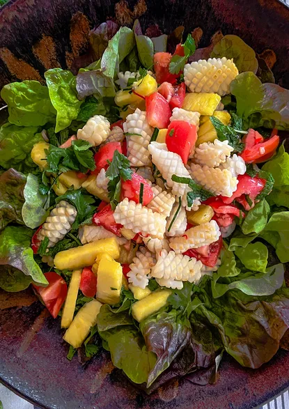 Photograph from Recipe: Yum Pla Muk (Thai Spicy Squid Salad)