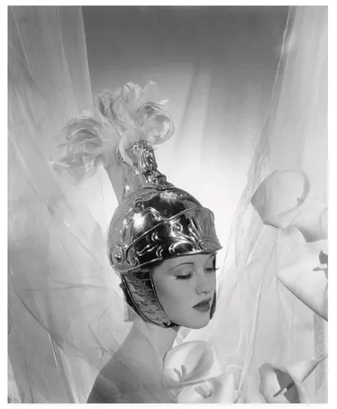 Mary Taylor Wearing a Roman Helmet by Cecil Beaton