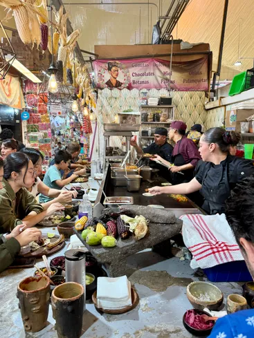 Photograph from Trinidad Ritual de Sabores- A taco pilgrimage in the middle of Mercado de Coyoacán