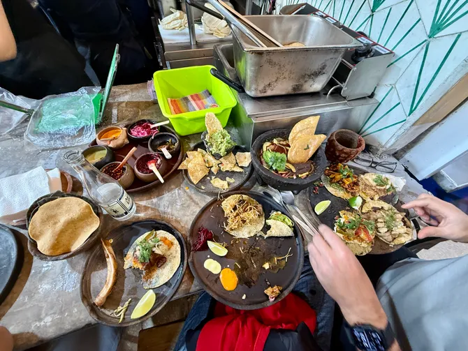 Photograph from Trinidad Ritual de Sabores- A Taco Pilgrimage in the Middle of Mercado de Coyoacán