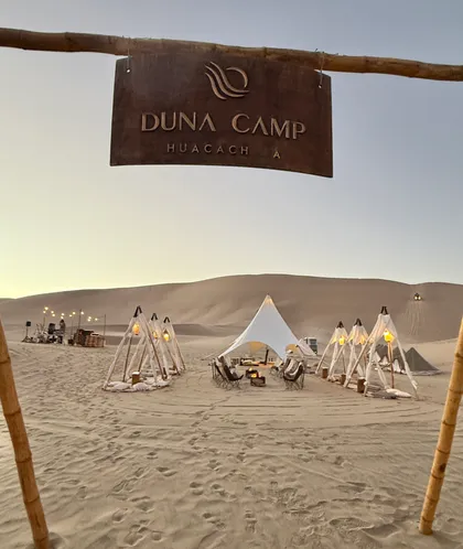 The camp sign, and the camp below it
