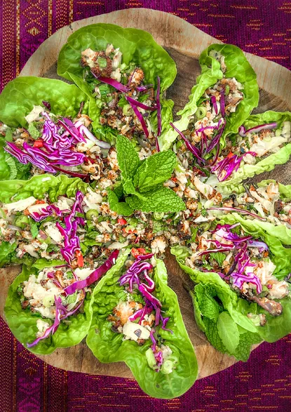 Photograph from Recipe: Cauliflower Larb (Dok Galum)