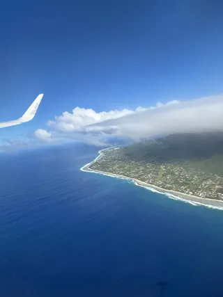 The coast from the air, coming in