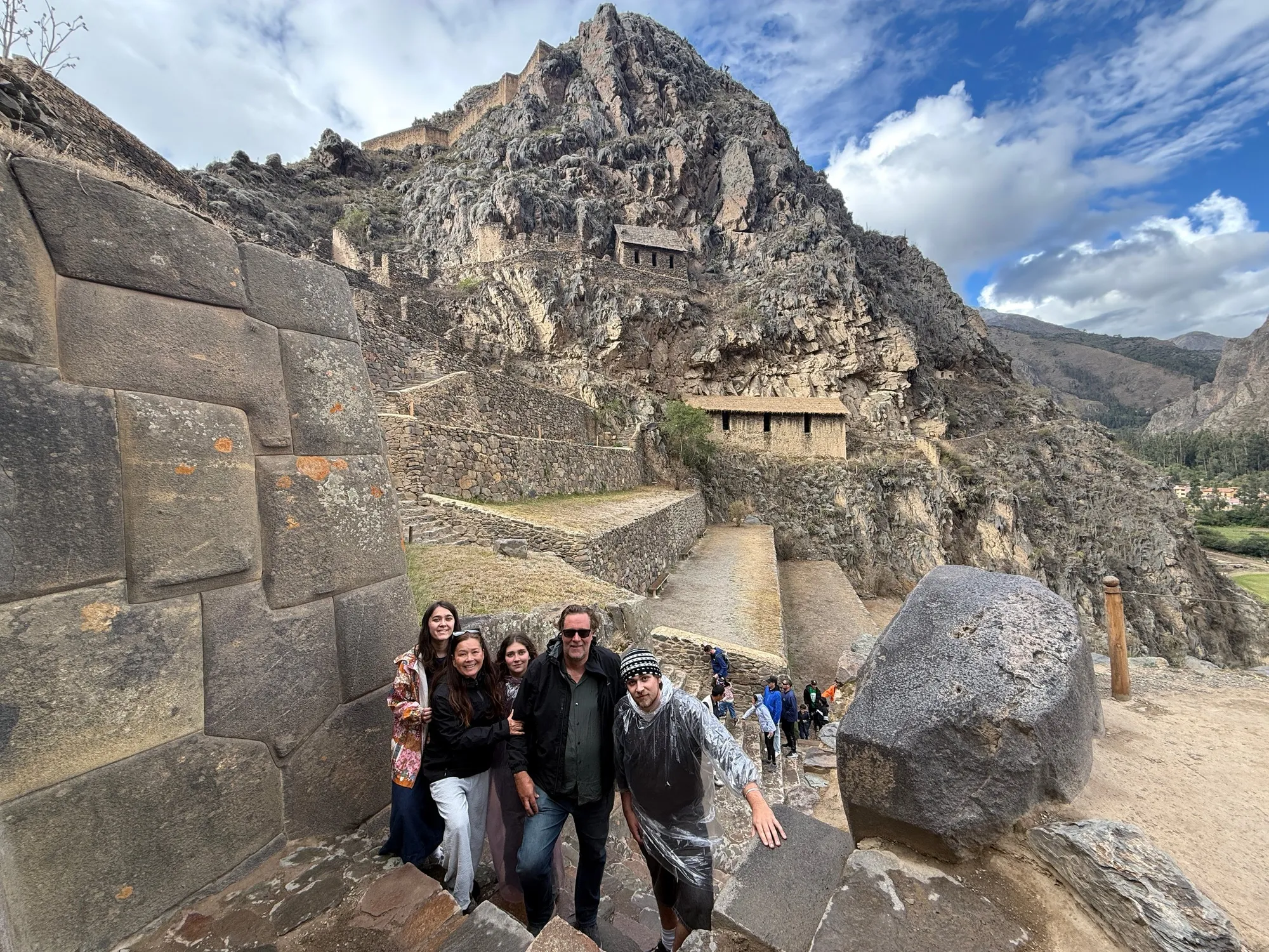 At the foot of the Ollantaytambo terraces