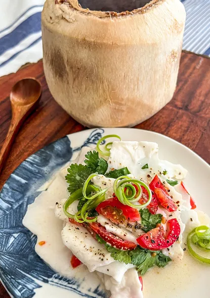 Photograph from Recipe: Phla Ma Praw (Spicy Coconut Flesh Salad)