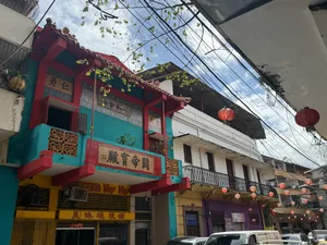 Barrio Chino, lanterns strung over the street