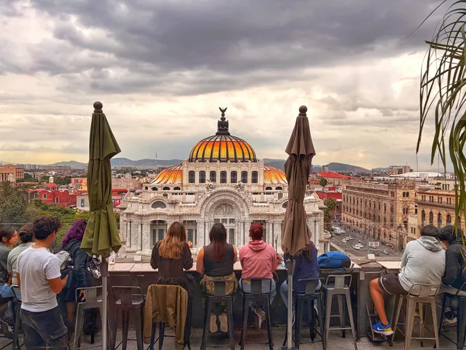 Photograph from Grab a Table, or Rather a Stool, Above Bellas Artes