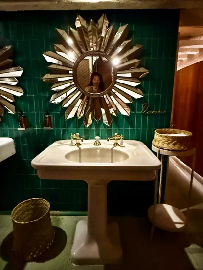 The bathroom at Rosetta: Beautiful and verdaant