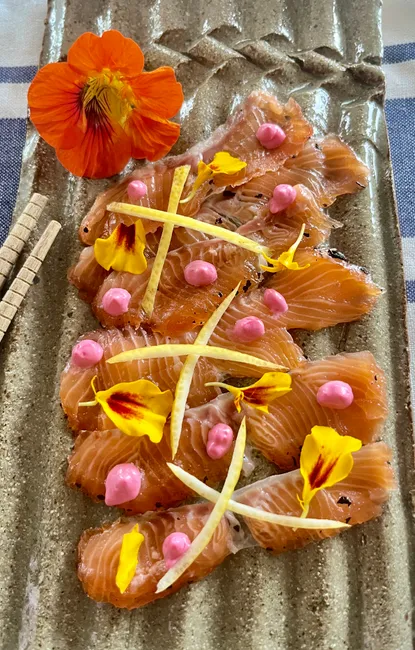 Photograph from Recipe: Oolong Tea-Cured Salmon
