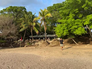 The restaurant from the beach, late afternoon